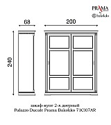 Шкаф купе 2 дверный Palazzo Ducale Prama Bakokko 71CI07AR MINI ciliegio цвет вишня