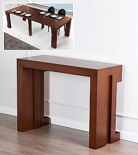 Консоль трансформер стол обеденный Disemobel 357 nogal-5 цвет орех 