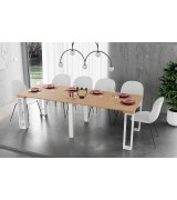 Консоль трансформер стол обеденный Disemobel 4061 roble blanco цвет дуб, белый Консоль трансформер стол обеденный Disemobel 4061 roble blanco цвет дуб, белый