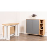 Консоль трансформер стол обеденный Disemobel 4061 roble blanco цвет дуб, белый Консоль трансформер стол обеденный Disemobel 4061 roble blanco цвет дуб, белый