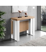 Консоль трансформер стол обеденный Disemobel 4061 roble blanco цвет дуб, белый Консоль трансформер стол обеденный Disemobel 4061 roble blanco цвет дуб, белый