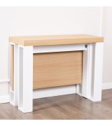 Консоль трансформер стол обеденный Disemobel 4061 roble blanco цвет дуб, белый Консоль трансформер стол обеденный Disemobel 4061 roble blanco цвет дуб, белый