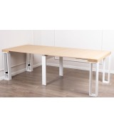 Консоль трансформер стол обеденный Disemobel 4061 roble blanco цвет дуб, белый Консоль трансформер стол обеденный Disemobel 4061 roble blanco цвет дуб, белый