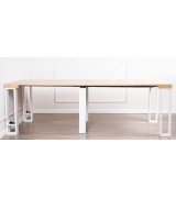 Консоль трансформер стол обеденный Disemobel 4061 roble blanco цвет дуб, белый Консоль трансформер стол обеденный Disemobel 4061 roble blanco цвет дуб, белый