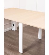 Консоль трансформер стол обеденный Disemobel 4061 roble blanco цвет дуб, белый Консоль трансформер стол обеденный Disemobel 4061 roble blanco цвет дуб, белый