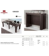 Консоль трансформер стол обеденный Disemobel 357 cerezo-5 цвет вишня 