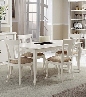 Стол обеденный Disemobel 630 vainilla цвет белый