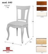 Стул Disemobel 640 vainilla цвет белый ткань № 3