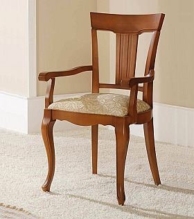 Стул с подлокотниками Disemobel 641 cerezo-5 цвет вишня ткань № 3