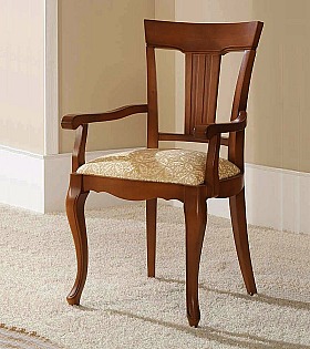 Стул с подлокотниками Disemobel 641 nogal-5 цвет орех ткань № 3