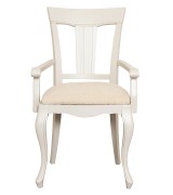 Стул с подлокотниками Disemobel 641 vainilla цвет белый ткань № 3