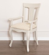 Стул с подлокотниками Disemobel 641 vainilla цвет белый ткань № 3