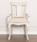 Стул с подлокотниками Disemobel 641 vainilla цвет белый ткань № 3