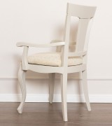 Стул с подлокотниками Disemobel 641 vainilla цвет белый ткань № 3