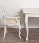 Стул с подлокотниками Disemobel 641 vainilla цвет белый ткань № 3