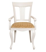 Стул с подлокотниками Disemobel 641 vainilla цвет белый ткань № 4 Стул с подлокотниками Disemobel 641 vainilla цвет белый ткань № 4