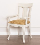 Стул с подлокотниками Disemobel 641 vainilla цвет белый ткань № 4 Стул с подлокотниками Disemobel 641 vainilla цвет белый ткань № 4