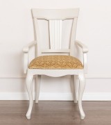 Стул с подлокотниками Disemobel 641 vainilla цвет белый ткань № 4 Стул с подлокотниками Disemobel 641 vainilla цвет белый ткань № 4