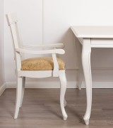 Стул с подлокотниками Disemobel 641 vainilla цвет белый ткань № 4 Стул с подлокотниками Disemobel 641 vainilla цвет белый ткань № 4