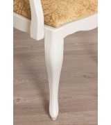 Стул с подлокотниками Disemobel 641 vainilla цвет белый ткань № 4 Стул с подлокотниками Disemobel 641 vainilla цвет белый ткань № 4