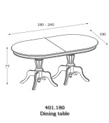 Стол обеденный Panamar 401.180 цвет орех Стол обеденный Panamar 401.180 цвет орех