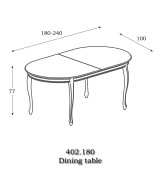 Стол обеденный Panamar 402.180 цвет вишня