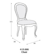 Стул Panamar 415.000 цвет орех nogal, обивка Signoria-4