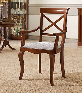 Стул с подлокотниками Panamar 417.057 цвет орех nogal, обивка Fiesole-4