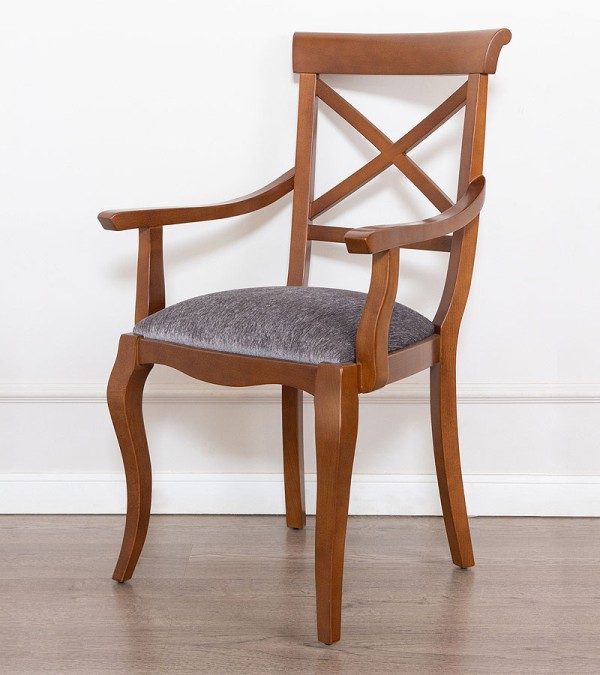 Стул с подлокотниками Panamar 417.057 цвет вишня cerezo, обивка Fiesole-4