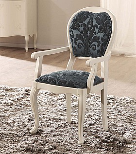 Стул с подлокотниками Panamar 418.057 цвет орех nogal, белый blanco 