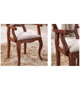 Стул с подлокотниками Panamar 418.057 цвет орех nogal, белый blanco 