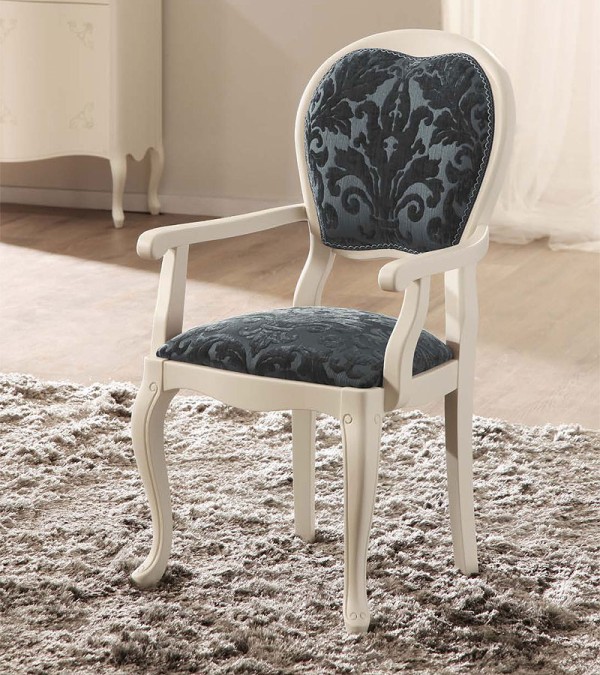 Стул с подлокотниками Panamar 418.057 цвет орех nogal, белый blanco 