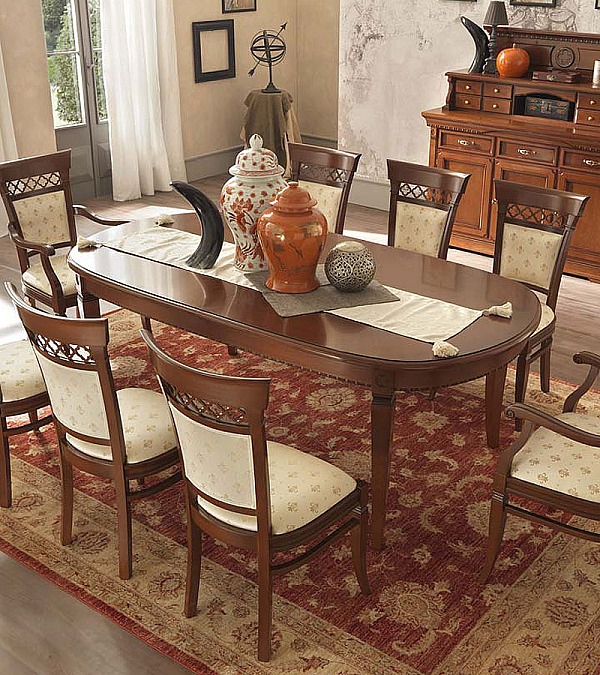 Стол овальный раздвижной Palazzo Ducale Prama Bakokko 71CI55 ciliegio цвет вишня 180 см