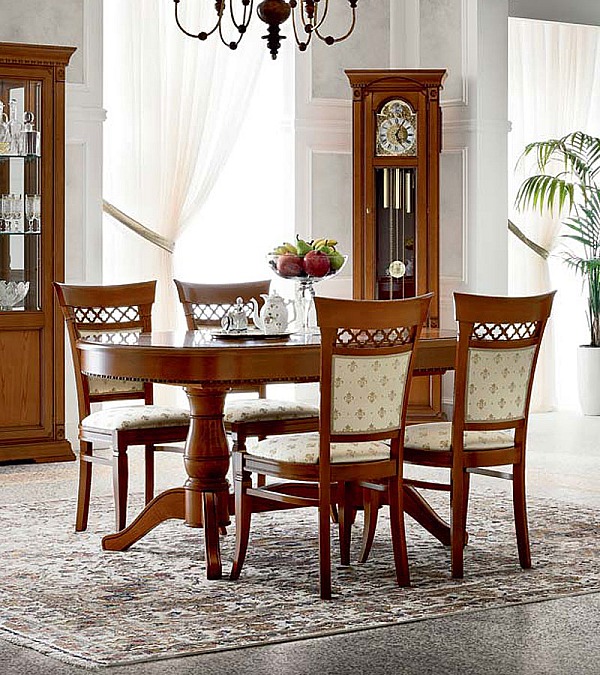 Стол овальный раздвижной Palazzo Ducale Prama Bakokko 71CI56 ciliegio цвет вишня 160 см