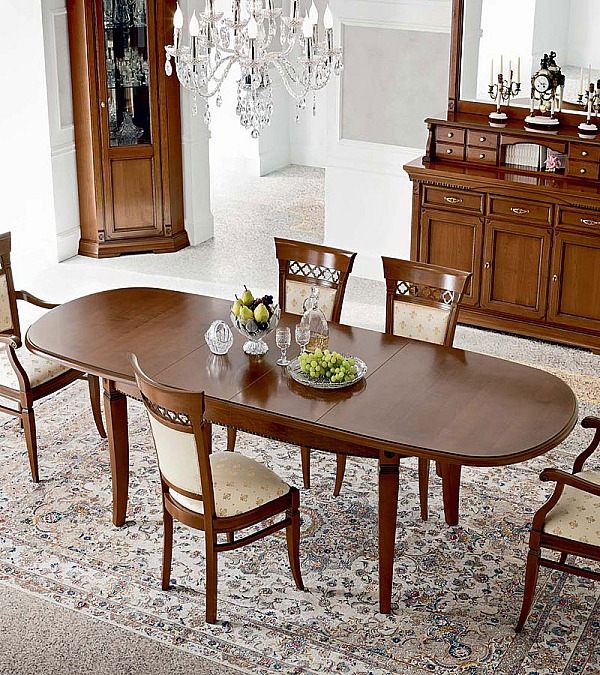 Стол овальный раздвижной Palazzo Ducale Prama Bakokko 71CI58 ciliegio цвет вишня 210 см