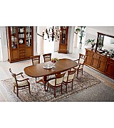 Стол овальный раздвижной Palazzo Ducale Prama Bakokko 71CI56 ciliegio цвет вишня 160 см