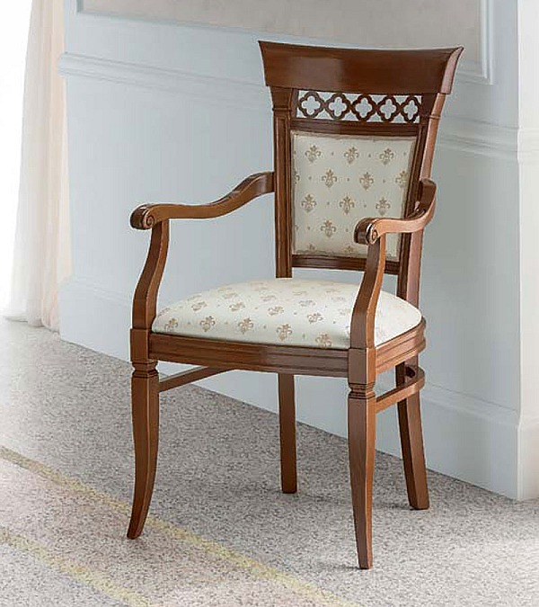 Стул с подлокотниками Palazzo Ducale Prama Bakokko 71CI62 ciliegio цвет вишня