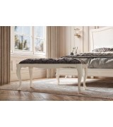 Банкетка Toledo T.BQ414.100 marfil цвет белый, обивка Signoria-4 Банкетка Toledo T.BQ414.100 marfil цвет белый, обивка Signoria-4