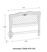 Кровать Toledo T.K870.451.160 nogal цвет орех размер 160 х 200 см