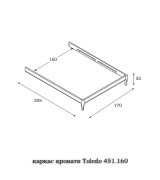 Кровать Toledo T.K870.451.160 nogal цвет орех размер 160 х 200 см