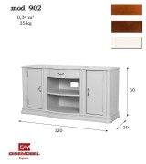 Тумба ТВ Disemobel 902 cerezo-5 цвет вишня 