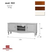 Тумба ТВ Disemobel 903 cerezo-5 цвет вишня 