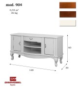 Тумба ТВ Disemobel 904 cerezo-5 цвет вишня 