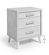 Тумба прикроватная Koala Beds Kubik 040 Nordico/Blanco цвет нордический бежевый
