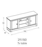 Тумба Panamar 211.150 цвет вишня