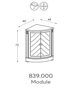 Тумба угловая Panamar 839.000 цвет вишня