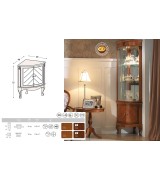 Тумба угловая Panamar 889.000 цвет вишня