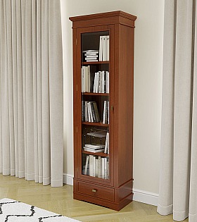 Книжный шкаф 1-но дверный Валенсия М2009 цвет орех