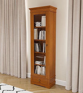 Книжный шкаф 1-но дверный Валенсия М2009 цвет вишня