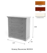 Комод Валенсия М2004 цвет вишня Комод Валенсия М2004 цвет вишня